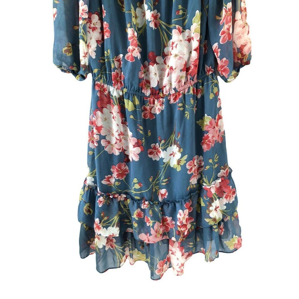 Roz & Ali Floral Print Sexy Couture Off The Shoulder Dress Size M​​​ - Picture 6 of 9